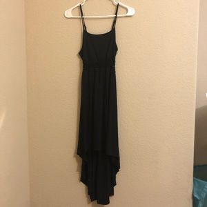 Black high-low maxi dress